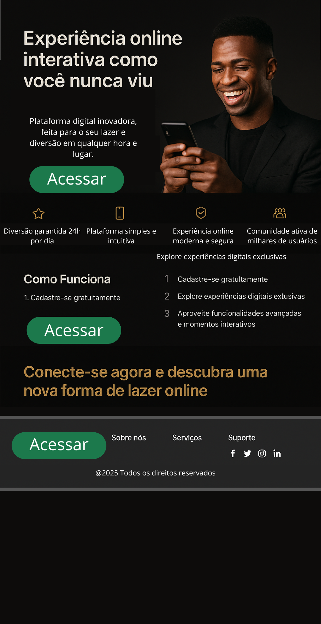 Visual do site